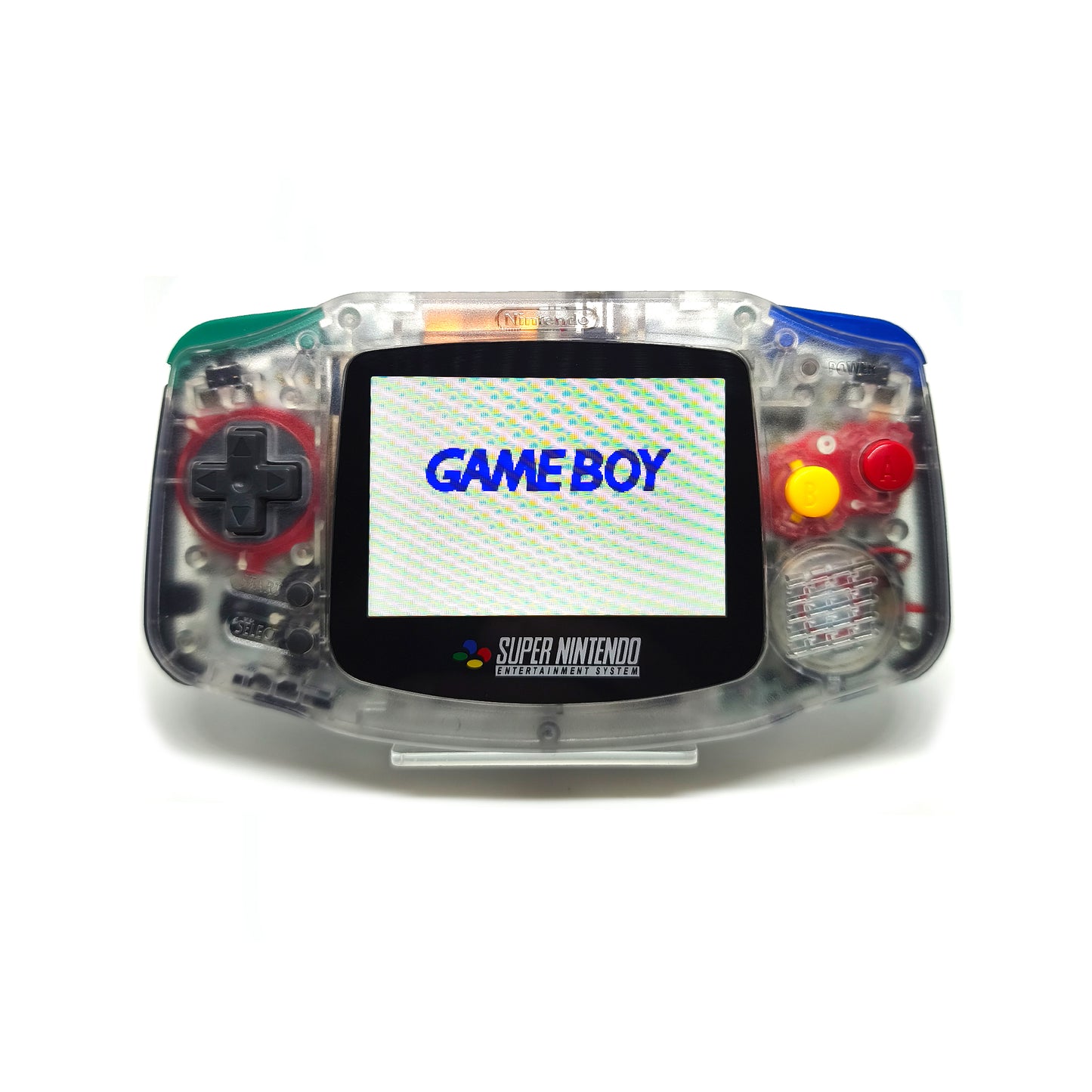 Nintendo Game Boy Advance konzol - Laminated IPS + audio mod