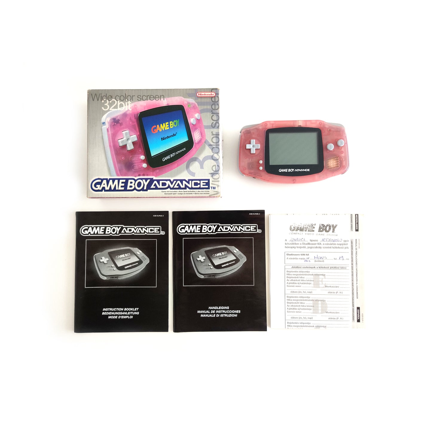 Nintendo Game Boy Advance konzol átlátszó rózsaszín