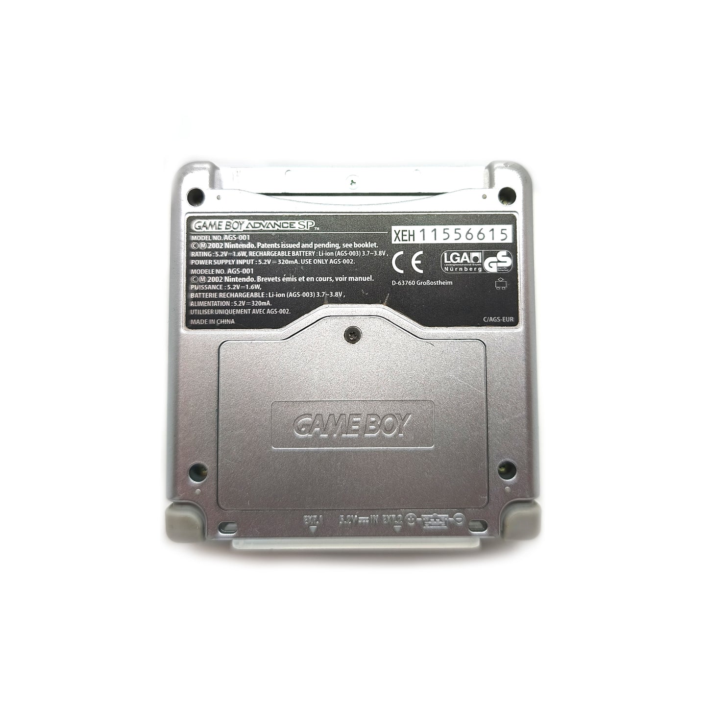 Nintendo Game Boy Advance SP konzol Ezüst