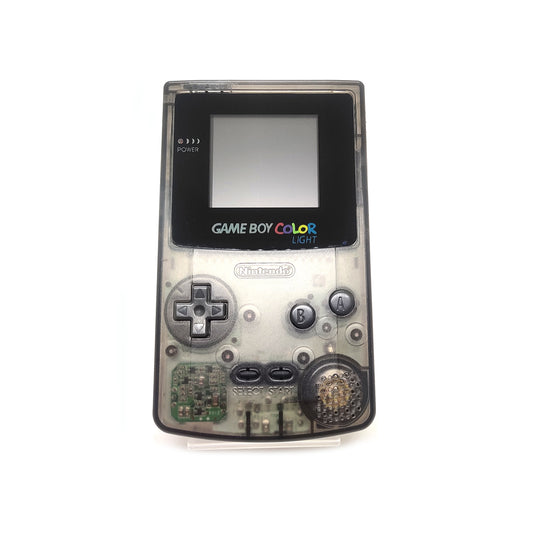 Nintendo Game Boy Color konzol Clear Black - IPS kijelzővel