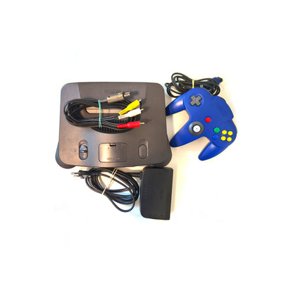 Nintendo 64 konzol - kék kontrollerrel